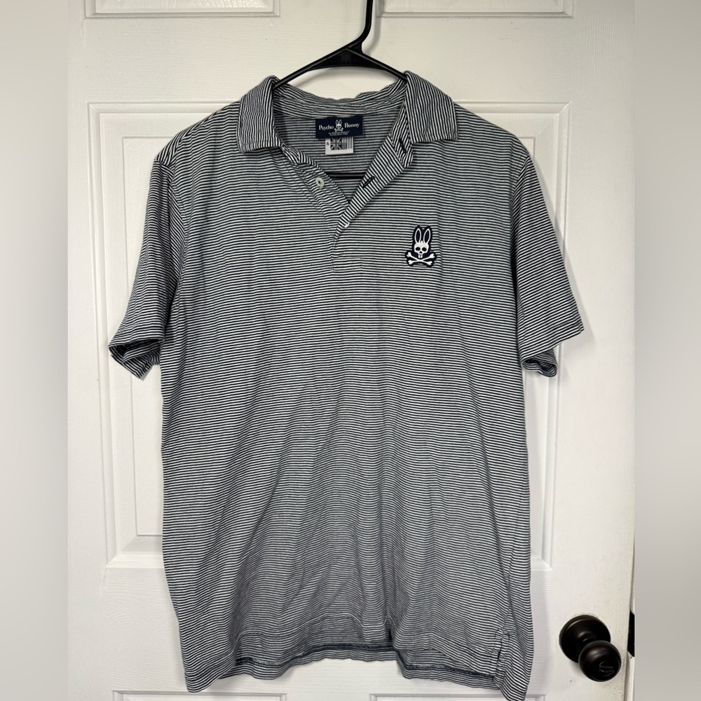 Psycho Bunny Men's Black and White Polo-shirts